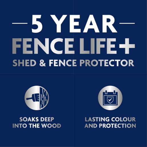 Ronseal 5 Year Fence Life+ Shed & Fence Protector 5L Medium Oak