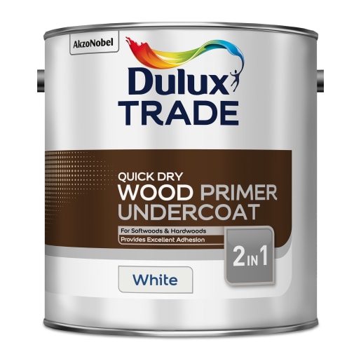 Dulux Trade Quick Dry Wood Primer Undercoat 2.5L White