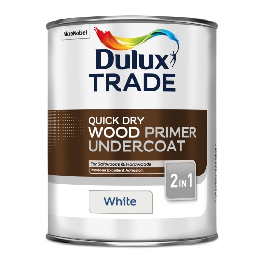 Dulux Trade Quick Dry Wood Primer Undercoat 1L White