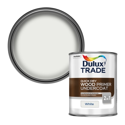 Dulux Trade Quick Dry Wood Primer Undercoat 1L White