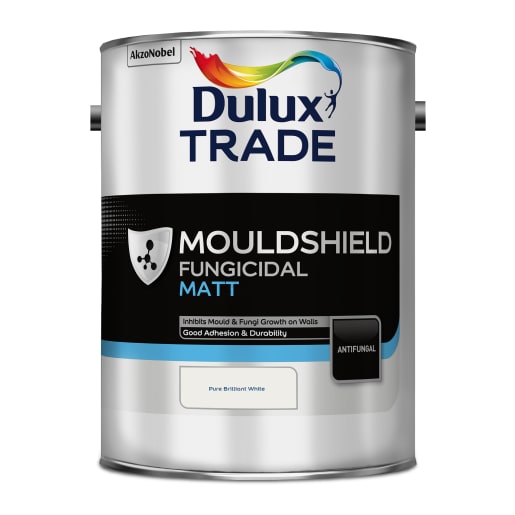 Dulux Trade Mouldshield Paint 5 Litres Pure Brilliant White