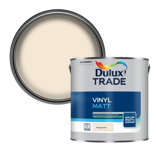 Dulux Trade Vinyl Matt Emulsion Paint 2.5L Magnolia