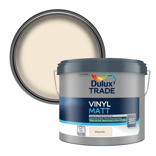 Dulux Trade Vinyl Matt Emulsion Paint 10L Magnolia