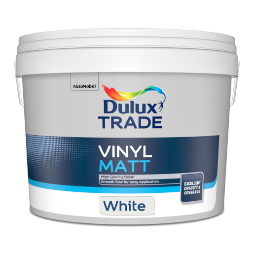 Dulux Trade Vinyl Matt Paint 10L White