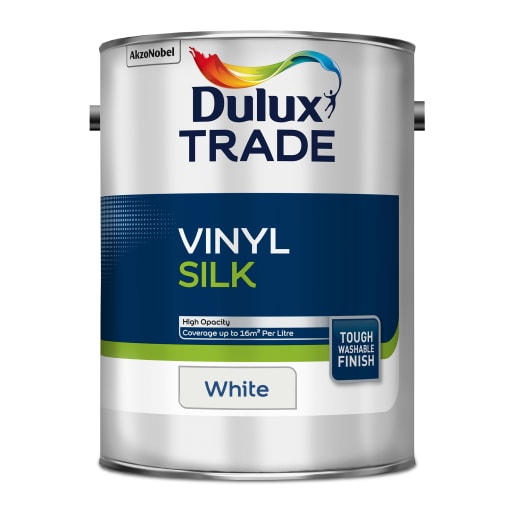 Dulux Trade Vinyl Silk Emulsion Paint 5L White