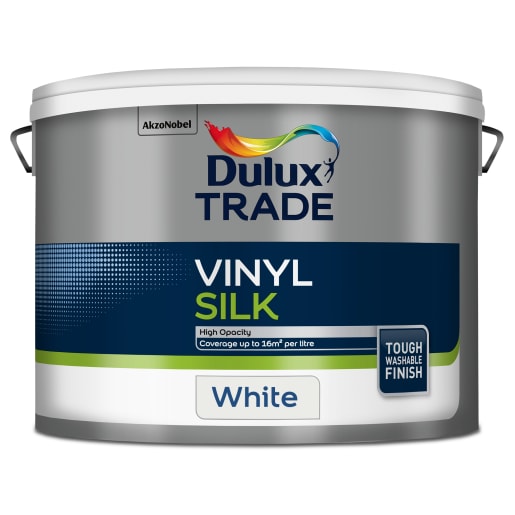 Dulux Trade Vinyl Silk Emulsion Paint 10L White