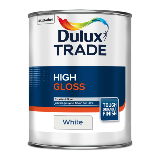 Dulux Trade High Gloss Paint 1L White