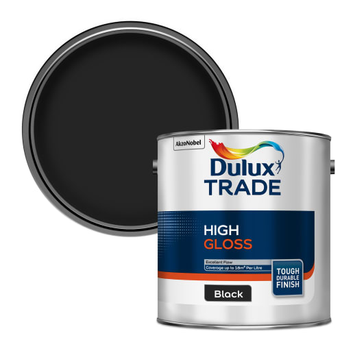 Dulux Trade High Gloss Paint 2.5L Black