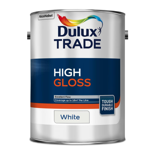 Dulux Trade High Gloss Paint 5L White