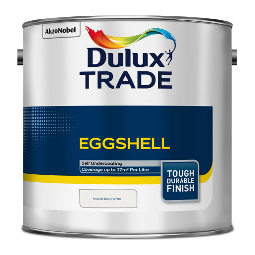 Dulux Trade Eggshell Paint 2.5L Pure Brilliant White