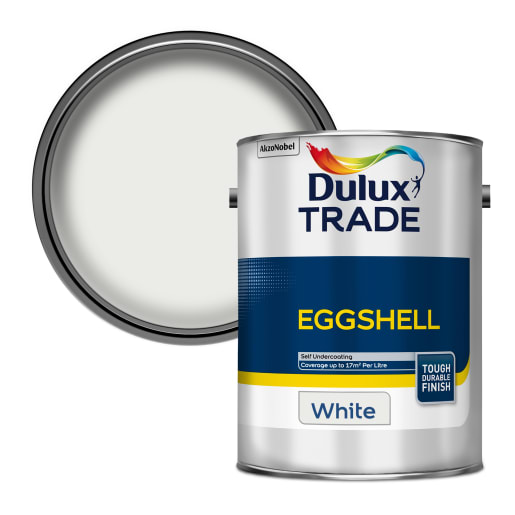 Dulux Trade Eggshell Paint 5L Pure Brilliant White