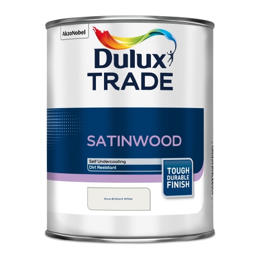 Dulux Trade Satinwood Paint 1L Pure Brilliant White