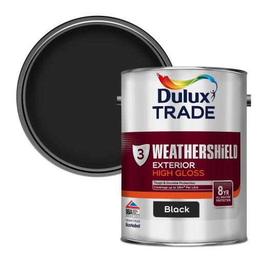 Dulux Tarde Weathershield Exterior Gloss Black 5L