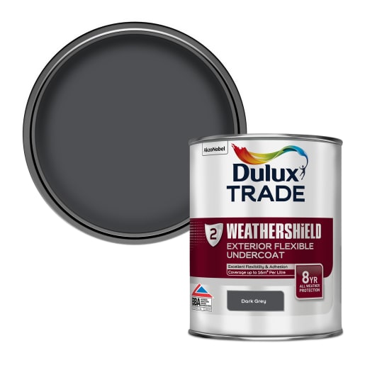 Dulux Trade Weathersheild Exterior Undercoat 1L Dark Grey
