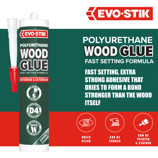 Evo-Stik Polyurethane Wood Adhesive 310ml White