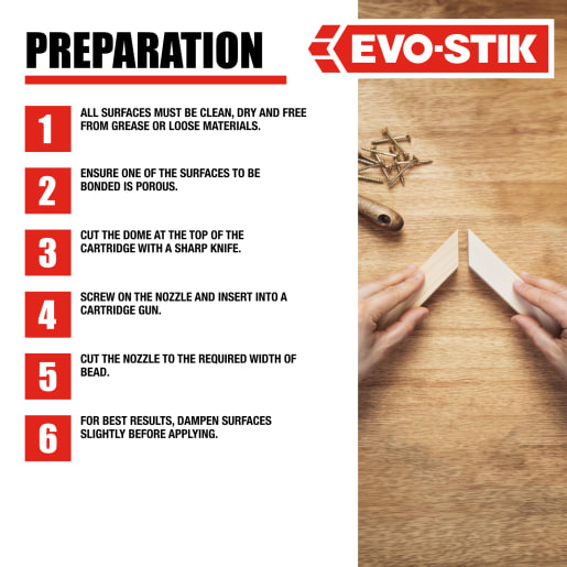 Evo-Stik Polyurethane Wood Adhesive 310ml White