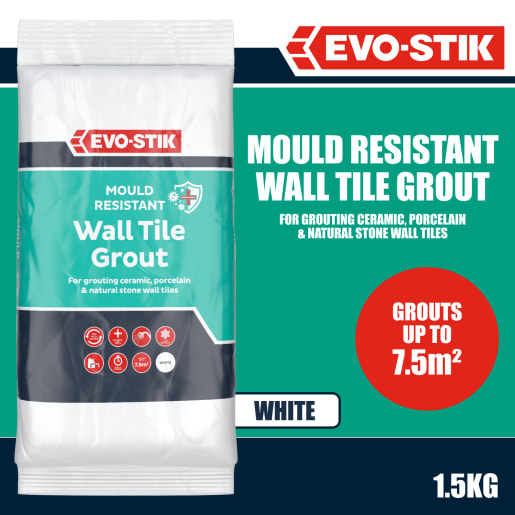 Evo-Stik Powdered Wall Tile Grout 1.5kg White