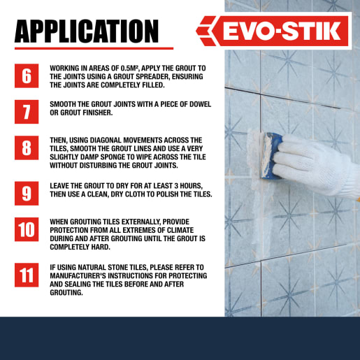 Evo-Stik Powdered Wall Tile Grout 1.5kg White