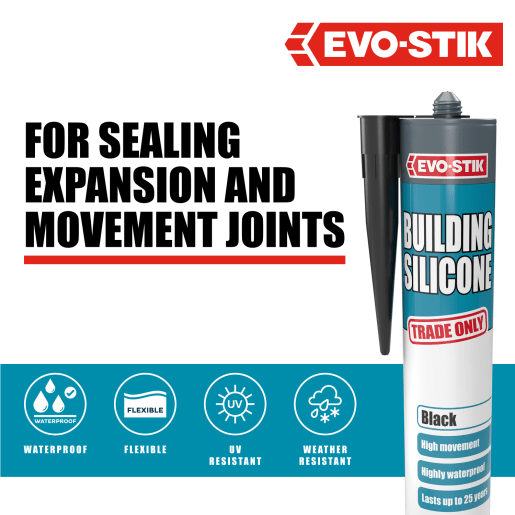 Evo-Stik Building Silicone Sealant Black