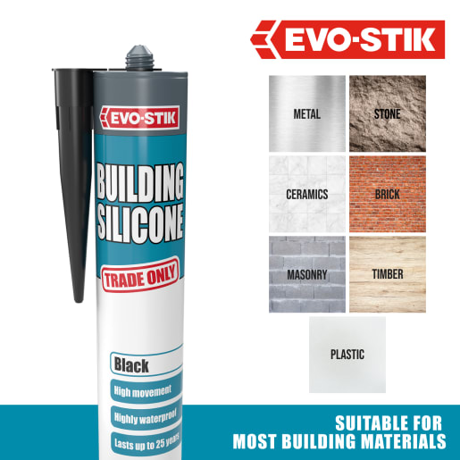 Evo-Stik Building Silicone Sealant Black