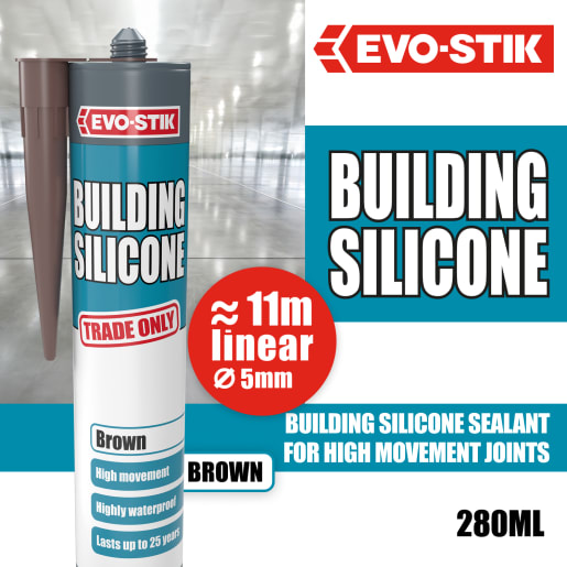 Evo-Stik Building Silicone Sealant Brown