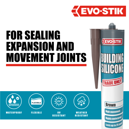 Evo-Stik Building Silicone Sealant Brown