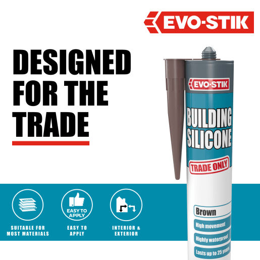 Evo-Stik Building Silicone Sealant Brown