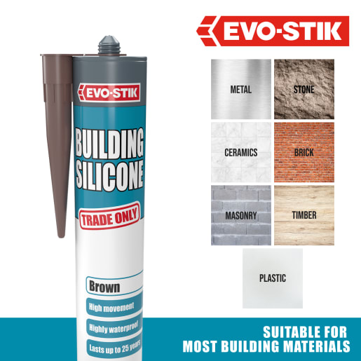 Evo-Stik Building Silicone Sealant Brown