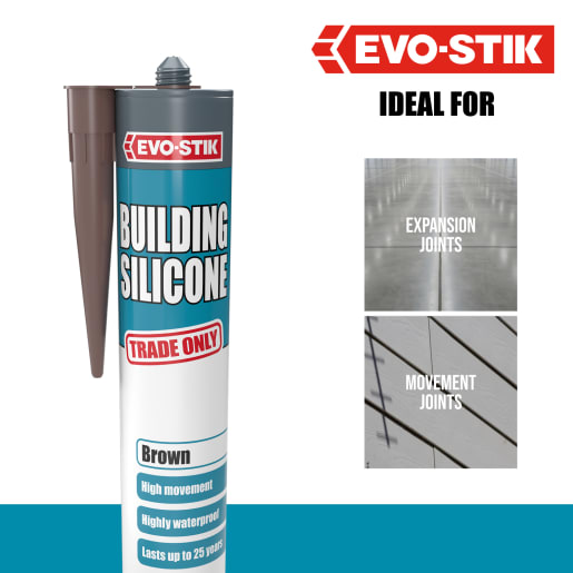 Evo-Stik Building Silicone Sealant Brown