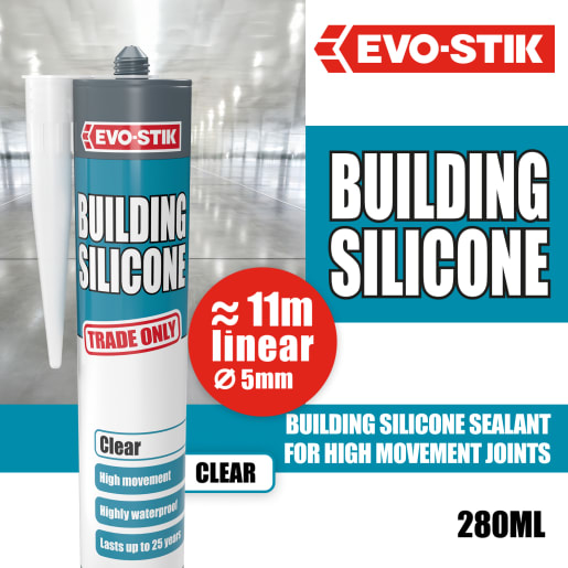 Evo-Stik Building Silicone Sealant Clear