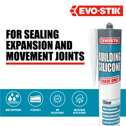 Evo-Stik Building Silicone Sealant Clear