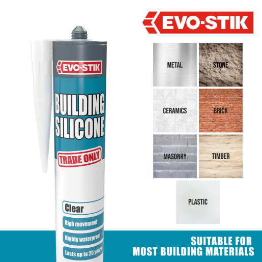 Evo-Stik Building Silicone Sealant Clear