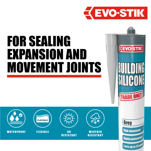 Evo-Stik Building Silicone Sealant Grey