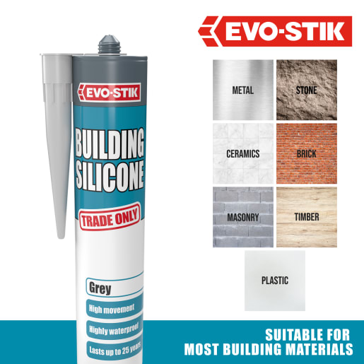 Evo-Stik Building Silicone Sealant Grey