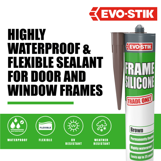 Evo-Stik Frame Silicone Sealant Brown