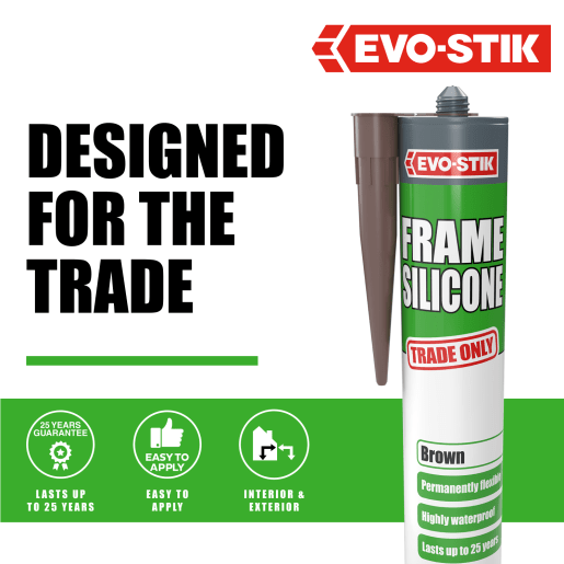 Evo-Stik Frame Silicone Sealant Brown