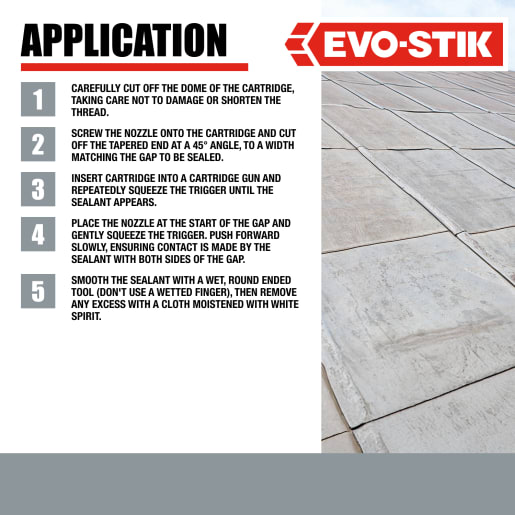 Evo-Stik Lead and Gutter Silicone Sealant 280ml Grey