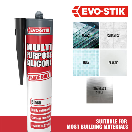 Evo-Stik Multi Purpose Silicone Sealant 280ml Black