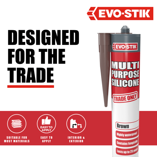 Evo-Stik Multi Purpose Silicone Sealant 280ml Brown