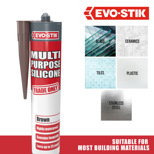 Evo-Stik Multi Purpose Silicone Sealant 280ml Brown