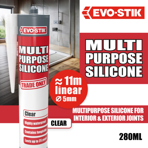 Evo-Stik Multi Purpose Silicone Sealant 280ml Clear