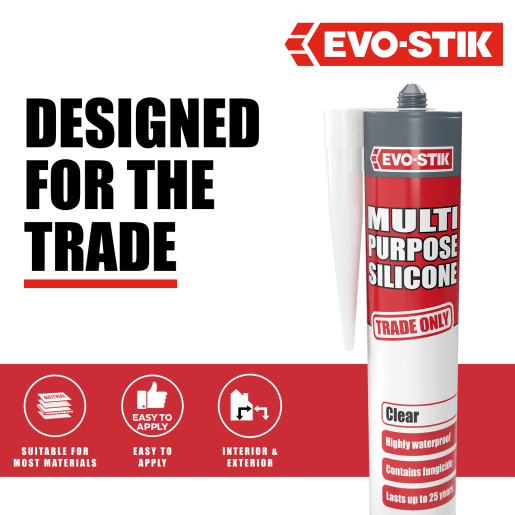 Evo-Stik Multi Purpose Silicone Sealant 280ml Clear