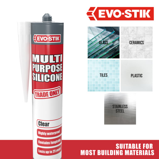 Evo-Stik Multi Purpose Silicone Sealant 280ml Clear