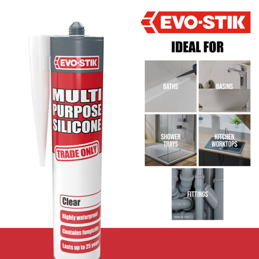 Evo-Stik Multi Purpose Silicone Sealant 280ml Clear
