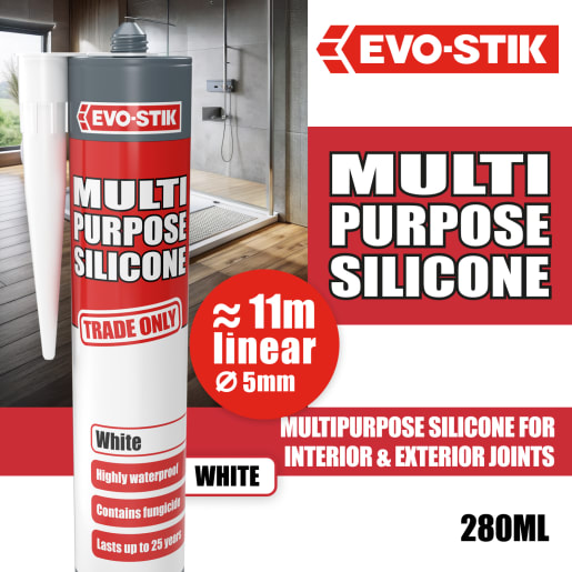 Evo-Stik Multi Purpose Silicone Sealant 280ml White
