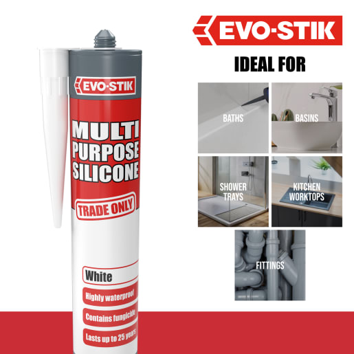 Evo-Stik Multi Purpose Silicone Sealant 280ml White