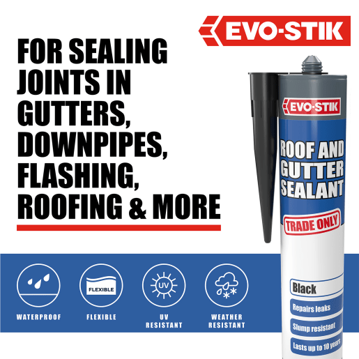 Evo-Stik Roof and Gutter Sealant Black C20