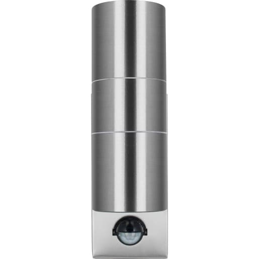 Luceco Exterior Decorative Up/Down Wall Light & PIR Stainless Steel