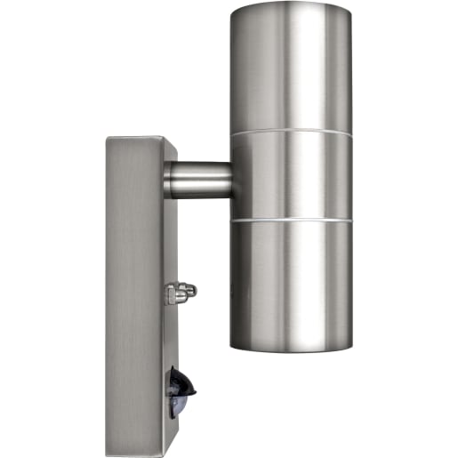 Luceco Exterior Decorative Up/Down Wall Light & PIR Stainless Steel