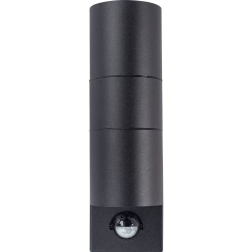 Luceco Exterior Decorative Up/Down Wall Light Black Stainless Steel